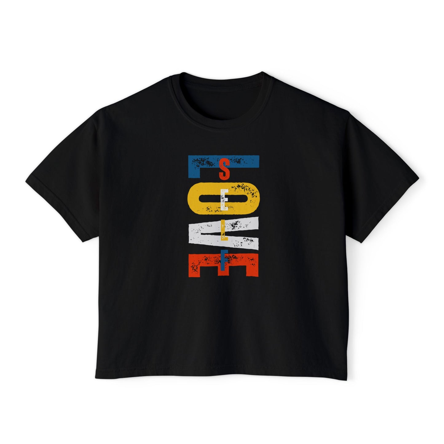 Self Love Women’s Boxy Tee – Soulful Streetwear Graphic T-Shirt | M-Bodi Dezigns
