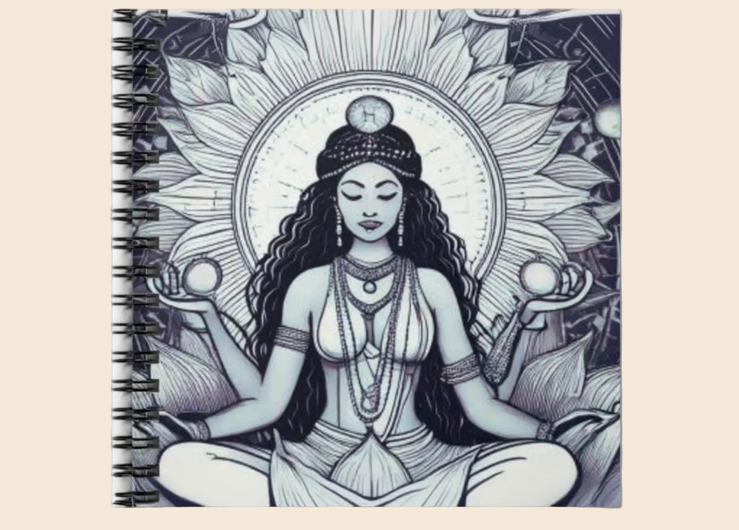 Lotus Goddess Meditation Blank Journal – Capture Insights & Intuition