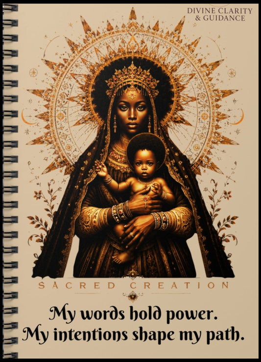 Spiral Notebook — Sacred Creation: “My Words Hold Power” Ruled Journal