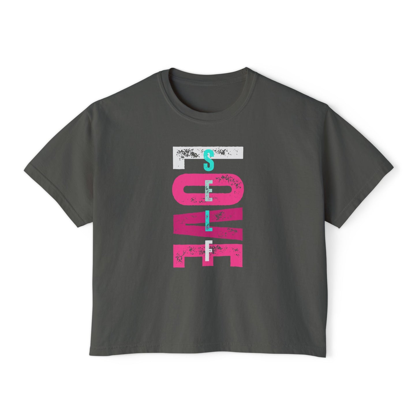 Self Love Women’s Boxy Tee – Soulful Streetwear Graphic T-Shirt | M-Bodi Dezigns