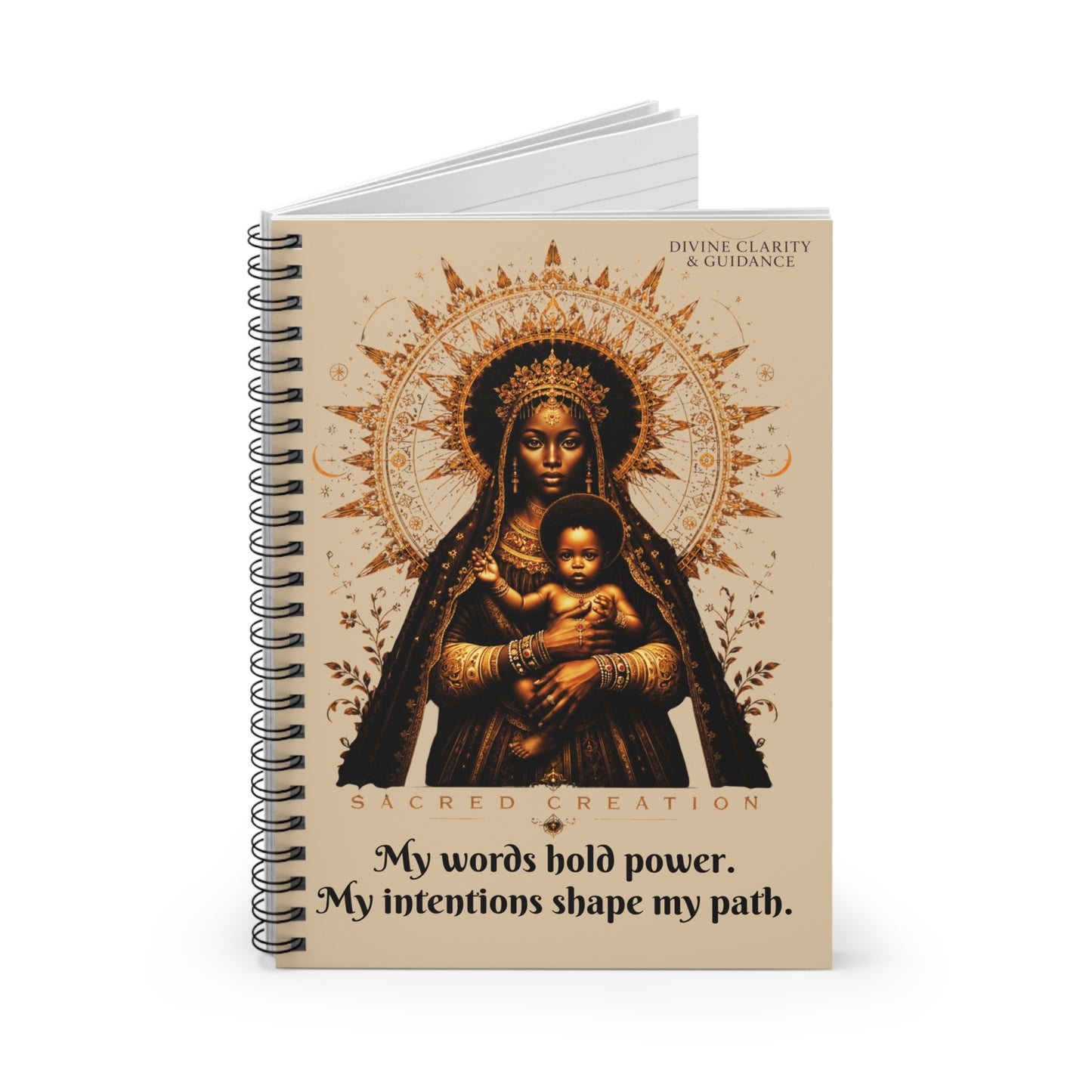 Spiral Notebook — Sacred Creation: “My Words Hold Power” Ruled Journal