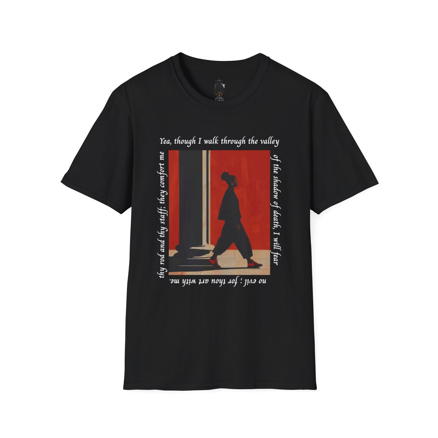Ebony's Bones “Walk Through the Valley” T-Shirt | M Bodi Dezigns | Faith & Strength Graphic Tee for Adults