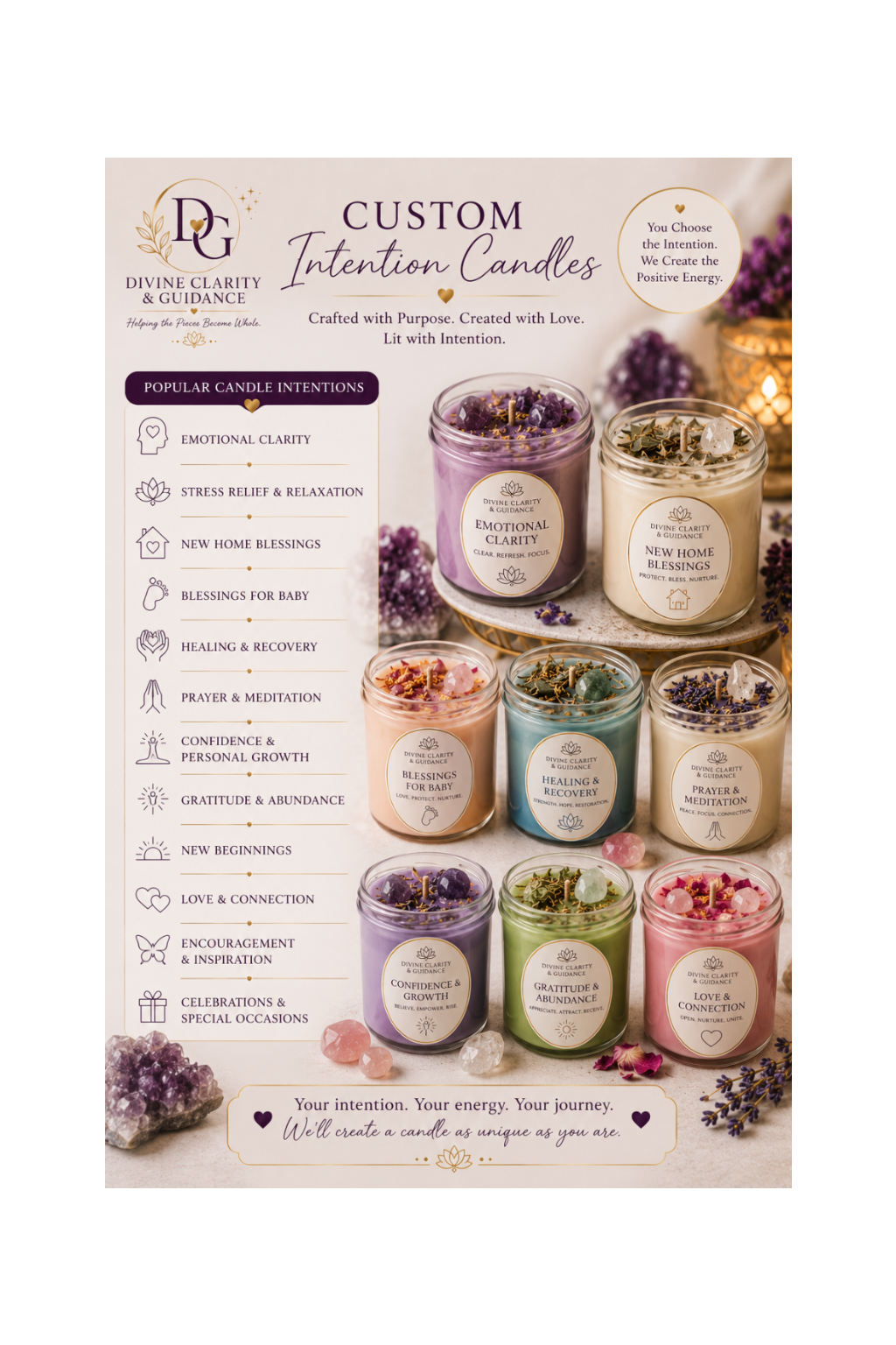 Custom Intention Candles